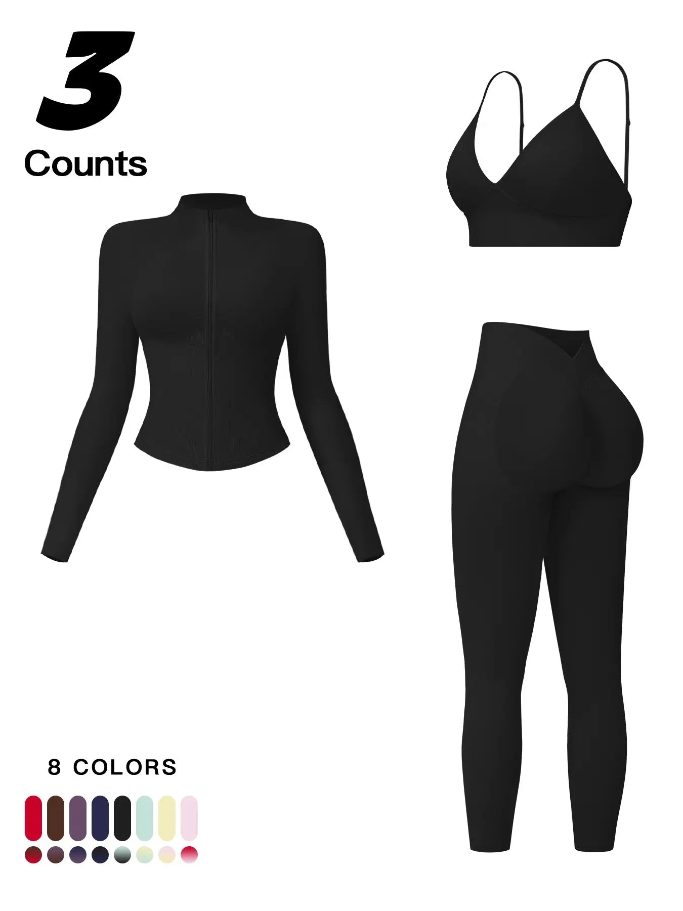 Women'S Outdoor Running Quick-Dry Jacket and High-Waist Leggings Set, Long Sleeve Yoga Tops for Fitness and Casual Wear, Workout Sets